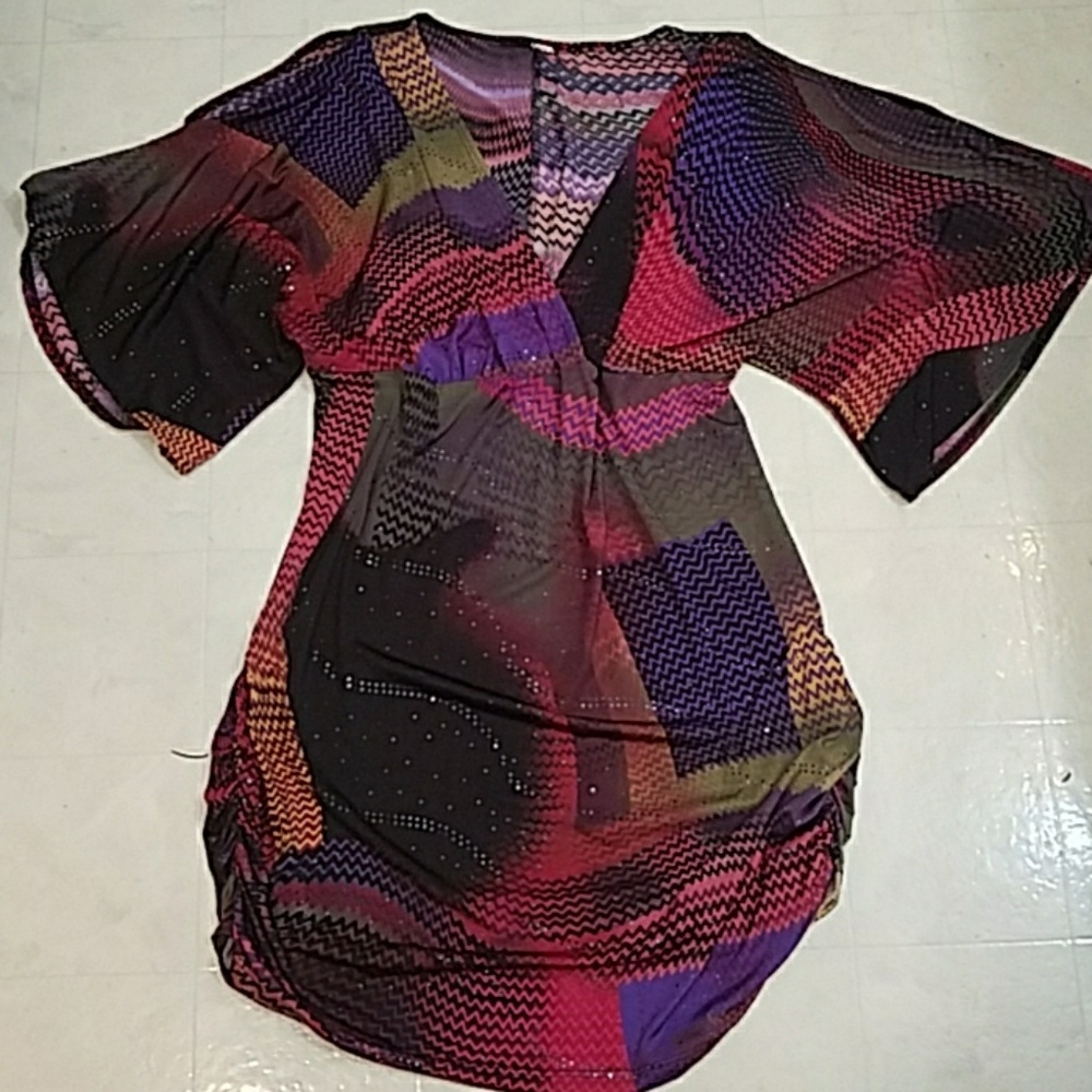 Colorful Cold Shoulder Dress